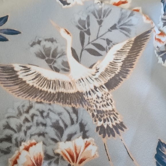 Banana Republic Floral Crane Print Sheath Dress Size 12 Short Sleeve Lined - Picture 11 of 15